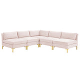 Ardent 5-Piece Performance Velvet Sectional Sofa