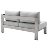 Shore Sunbrella� Fabric Outdoor Patio Aluminum 6 Piece Sectional Sofa Set