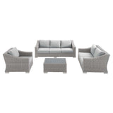 Conway Sunbrella� Outdoor Patio Wicker Rattan 4-Piece Furniture Set