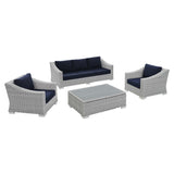 Conway Sunbrella� Outdoor Patio Wicker Rattan 4-Piece Furniture Set