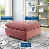 Commix Down Filled Overstuffed Performance Velvet Ottoman