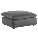 Commix Down Filled Overstuffed Performance Velvet Ottoman