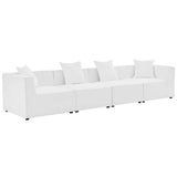 Saybrook Outdoor Patio Upholstered 4-Piece Sectional Sofa