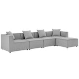 Saybrook Outdoor Patio Upholstered 5-Piece Sectional Sofa