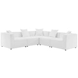 Saybrook Outdoor Patio Upholstered 5-Piece Sectional Sofa