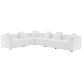 Saybrook Outdoor Patio Upholstered 6-Piece Sectional Sofa