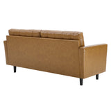 Exalt Tufted Vegan Leather Sofa