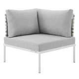 Harmony Sunbrella� Basket Weave Outdoor Patio Aluminum Corner Chair