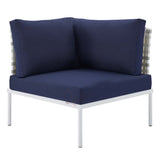 Harmony Sunbrella� Basket Weave Outdoor Patio Aluminum Corner Chair