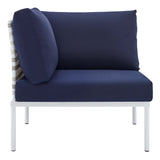 Harmony Sunbrella� Basket Weave Outdoor Patio Aluminum Corner Chair
