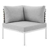 Harmony Sunbrella� Basket Weave Outdoor Patio Aluminum Corner Chair