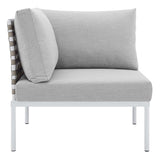 Harmony Sunbrella� Basket Weave Outdoor Patio Aluminum Corner Chair