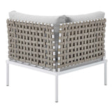 Harmony Sunbrella� Basket Weave Outdoor Patio Aluminum Corner Chair
