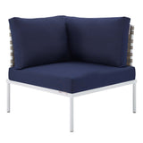 Harmony Sunbrella� Basket Weave Outdoor Patio Aluminum Corner Chair