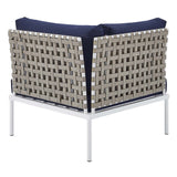 Harmony Sunbrella� Basket Weave Outdoor Patio Aluminum Corner Chair