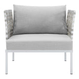 Harmony Sunbrella� Basket Weave Outdoor Patio Aluminum Armchair