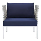 Harmony Sunbrella� Basket Weave Outdoor Patio Aluminum Armchair