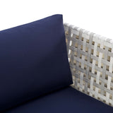 Harmony Sunbrella� Basket Weave Outdoor Patio Aluminum Armchair
