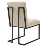 Indulge Channel Tufted Fabric Dining Chair