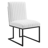 Indulge Channel Tufted Fabric Dining Chair