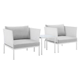 Harmony 3-Piece Sunbrella� Outdoor Patio Aluminum Seating Set