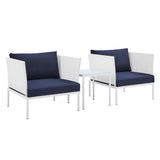 Harmony 3-Piece Sunbrella� Outdoor Patio Aluminum Seating Set