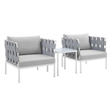 Harmony 3-Piece Sunbrella� Outdoor Patio Aluminum Seating Set
