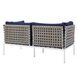 Harmony 4-Piece Sunbrella� Basket Weave Outdoor Patio Aluminum Seating Set