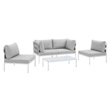 Harmony 4-Piece Sunbrella� Outdoor Patio Aluminum Seating Set