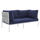 Harmony 5-Piece Sunbrella� Basket Weave Outdoor Patio Aluminum Seating Set
