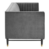 Devote Channel Tufted Performance Velvet Sofa