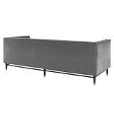 Devote Channel Tufted Performance Velvet Sofa