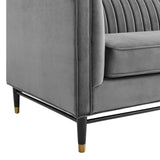 Devote Channel Tufted Performance Velvet Sofa