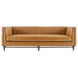 Devote Channel Tufted Vegan Leather Sofa