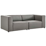 Mingle Vegan Leather 2-Piece Sectional Sofa Loveseat