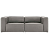 Mingle Vegan Leather 2-Piece Sectional Sofa Loveseat