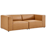 Mingle Vegan Leather 2-Piece Sectional Sofa Loveseat