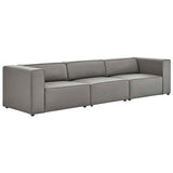 Mingle Vegan Leather 3-Piece Sectional Sofa