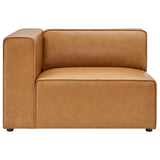 Mingle Vegan Leather Sofa and Ottoman Set