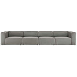 Mingle Vegan Leather 4-Piece Sectional Sofa