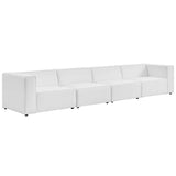 Mingle Vegan Leather 4-Piece Sectional Sofa