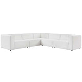 Mingle Vegan Leather 5-Piece Sectional Sofa