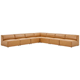 Mingle Vegan Leather 7-Piece Sectional Sofa