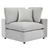 Commix Down Filled Overstuffed Performance Velvet 3-Seater Sofa