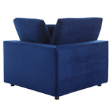 Commix Down Filled Overstuffed Performance Velvet 3-Seater Sofa