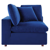 Commix Down Filled Overstuffed Performance Velvet 3-Seater Sofa