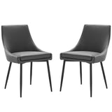 Viscount Vegan Leather Dining Chairs - Set of 2