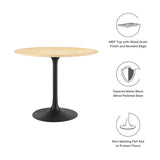 Lippa 36" Round Wood Grain Dining Table