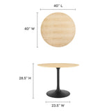 Lippa 40" Round Wood Grain Dining Table