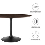 Lippa 48" Round Wood Grain Dining Table